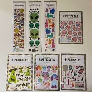 Pipsticks Stickers Set Aliens Makeup Dogs Cows & More